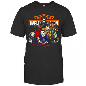 Harley Davidson Horror Film Characters Jack Daniels T-Shirt 1